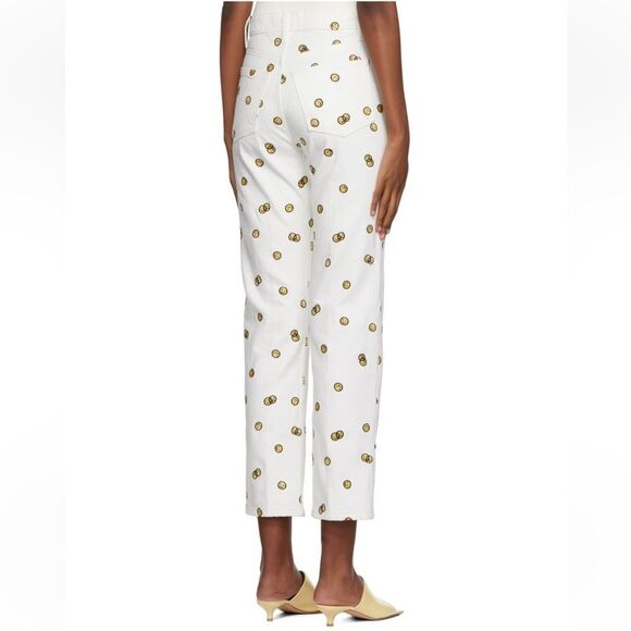 NEW Reformation Mixed Emotions High Rise Straight Jeans Vintage White Size 24 - Picture 3 of 12